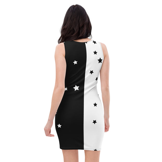 A selection of black bodycon dresses displayed on mannequins or hangers, showcasing sleek and minimalist designs, embodying bold elegance and sophistication