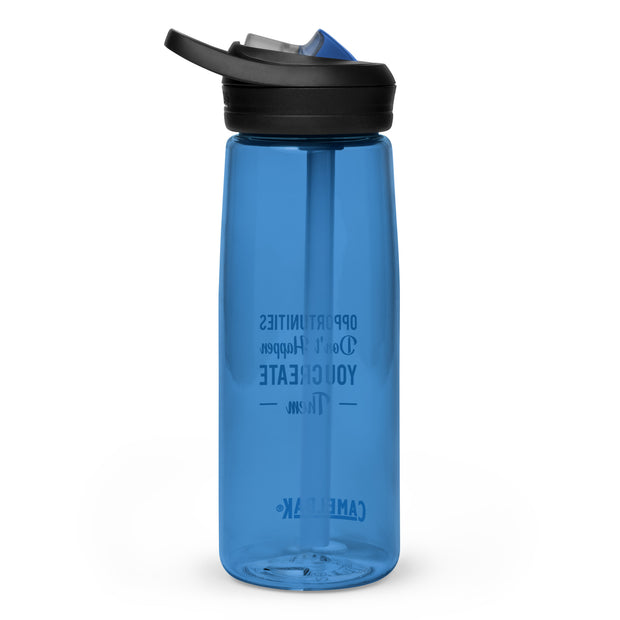 A sports water bottle with a built-in straw, ideal for athletes and sports enthusiasts