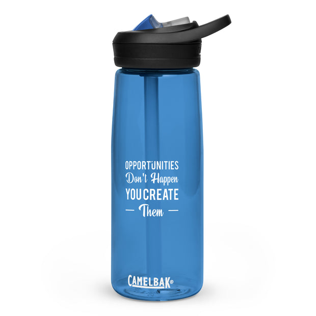 A sports water bottle with a built-in straw, ideal for athletes and sports enthusiasts